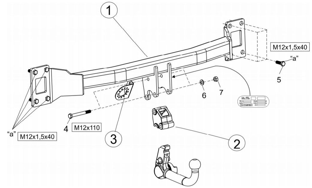 carlig remorcare volkswagen touareg suv 2002 - 2018