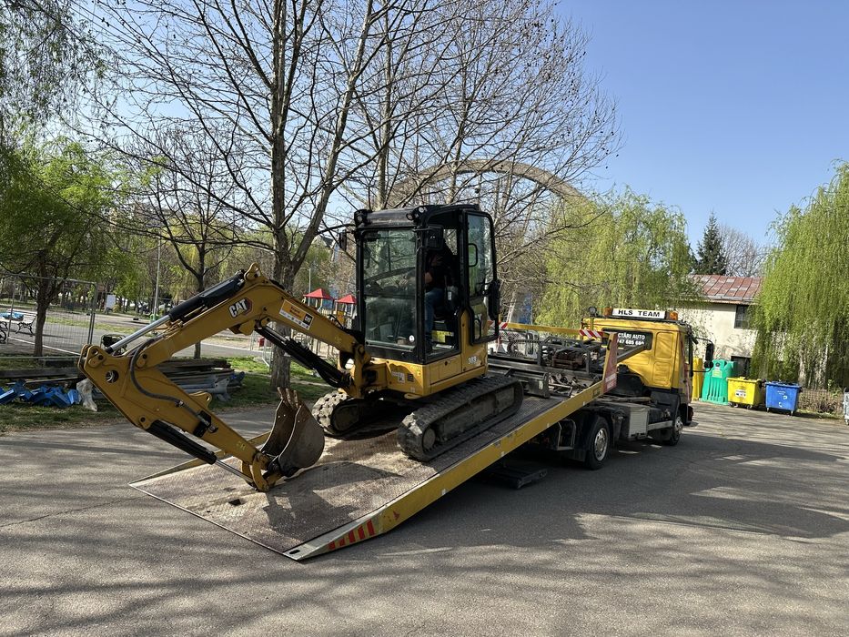 O747.685.68O Firma Tractari Auto 24/24 Platforma Transport Utilaje