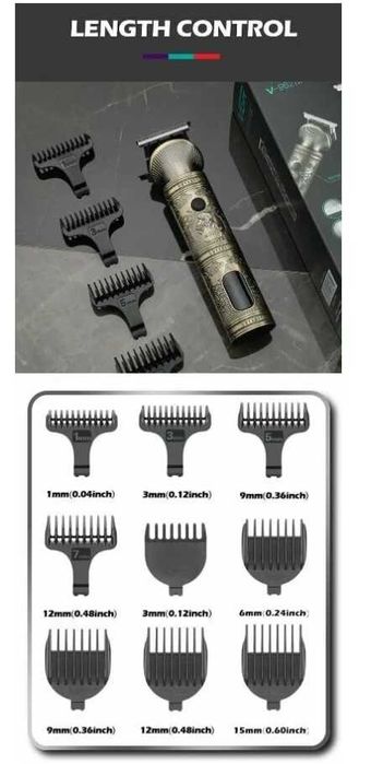 Универсальная машинка для стрижки волос, бороды, усов VGR V-106 te3