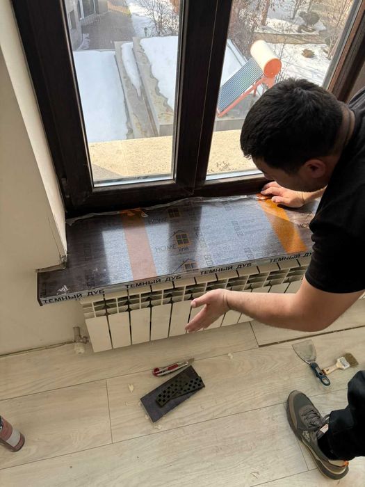 Подоконники с установкой.