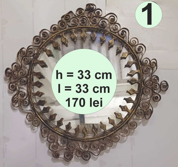 Oglinzi cu rama veche din fier