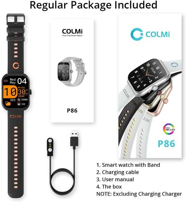 Смартчасовник Colmi P86 смарт часовник smart watch