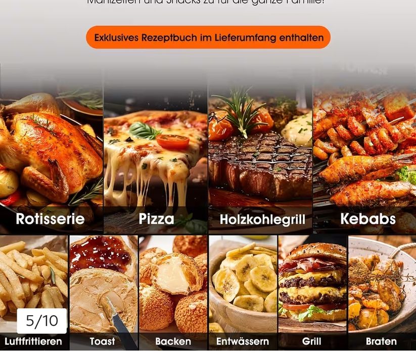 Airflayer Oyajia Friteuza cu aer cald  6L fara ulei