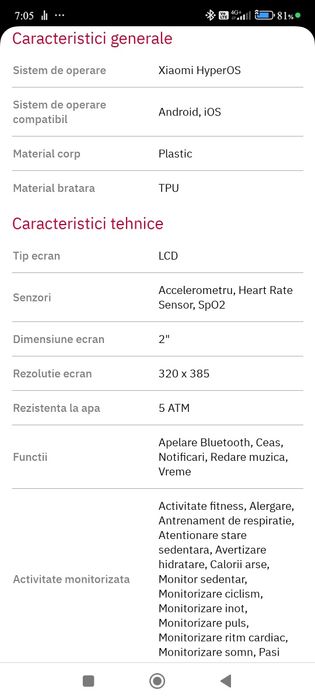 Smartwatch Redmi watch 5 active