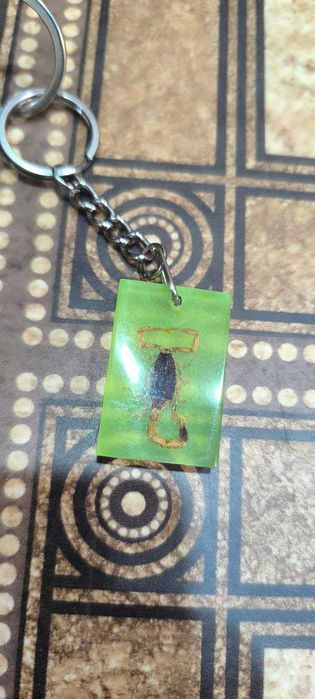 Брелок с настоящим Египетским Императорским Скорпионом внутри