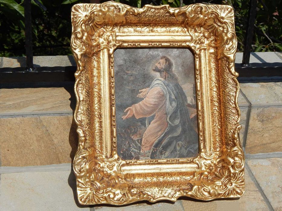 Tablou pictura Rugaciunea lui Iisus in Gradina Ghetsimani 33X38 cm