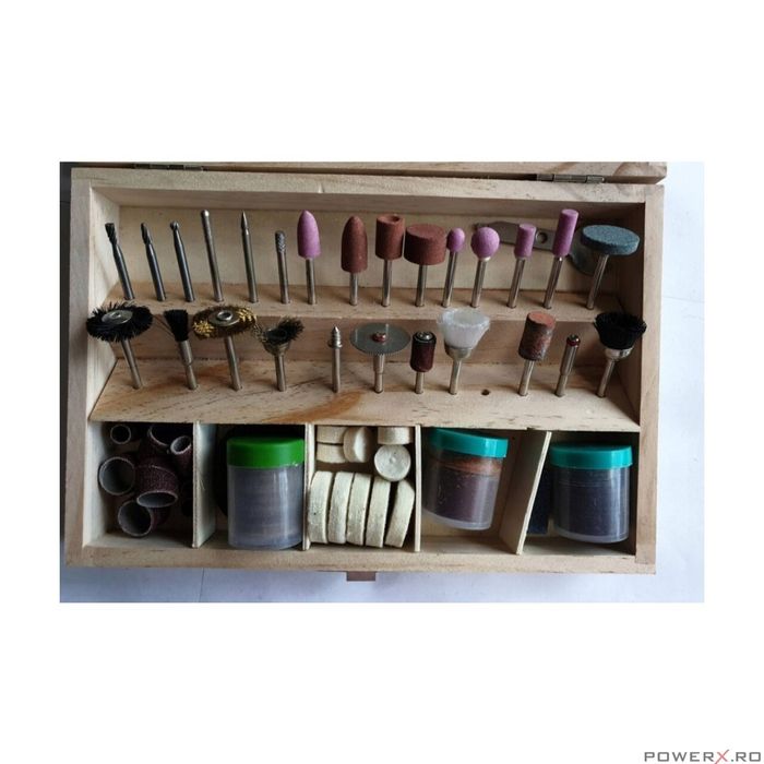 Set freze 100 piese de slefuit pentru minibiax Silver