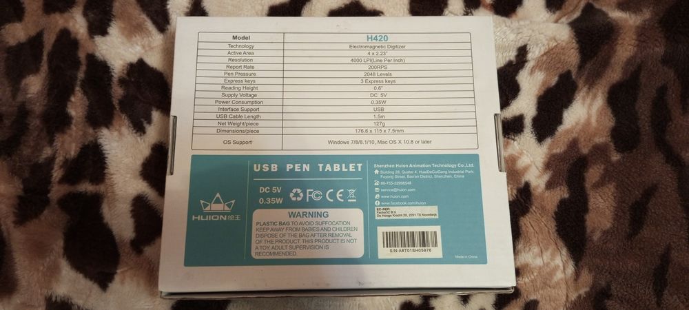 Графический планшет huion h420