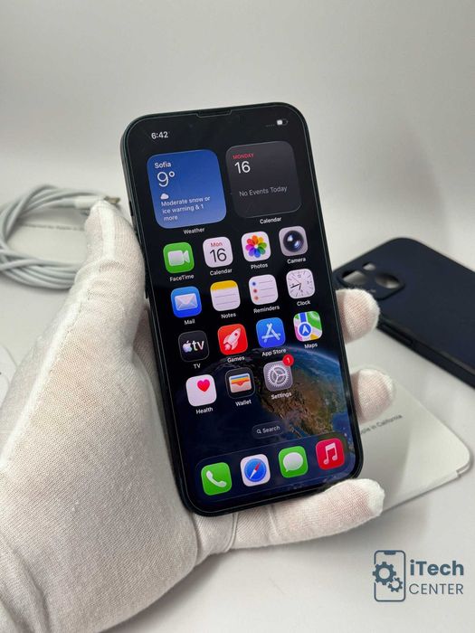 iPhone 13, 128GB, Midnight, 100% батерия, ОТЛИЧЕН, ГАРАНЦИЯ!