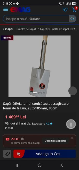 Cazma Ideal harleti profesionala lopata gardena fiscars felco  infaco  Ars  pellenc