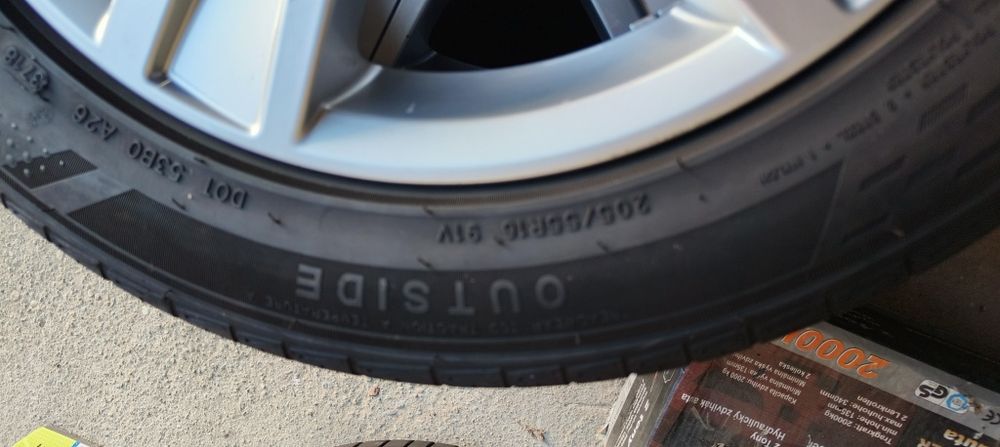 Roti Audi originale complete, jante R16 si anvelope vara