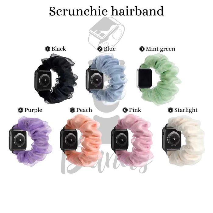 Каишки Scrunchie / Hair Band за Apple Watch ULTRA/SE/11/10/9/8/7/6/5/4