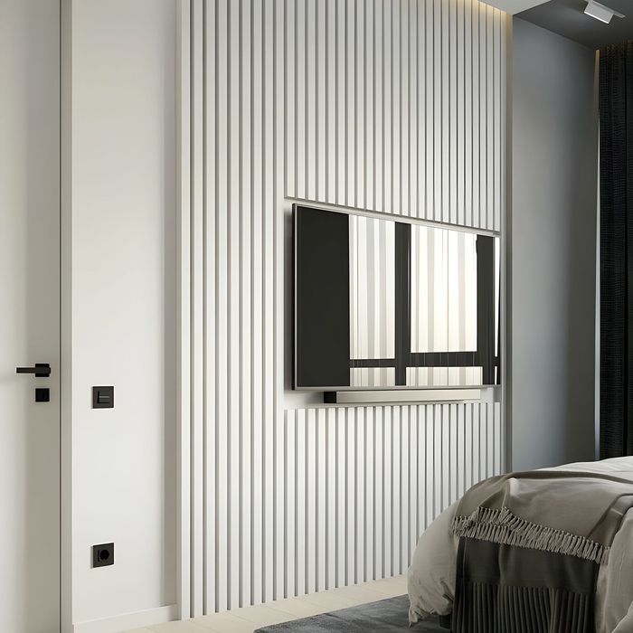 Декоративен PVC Панел Бяло Размер 270х16см