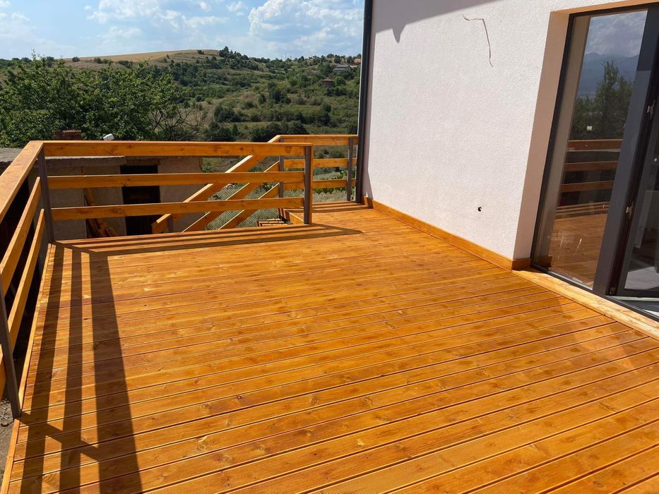 Декинг - подова настилка от смърч 9см