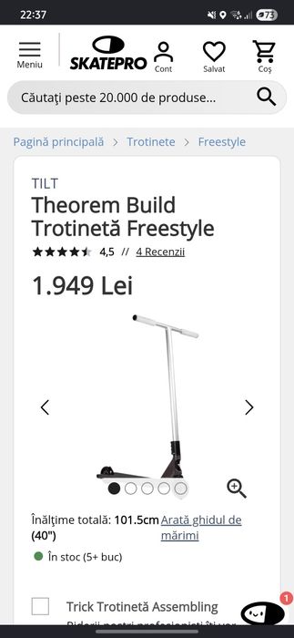 Trotineta Street Freestyle Tilt Theorem