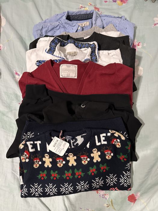 7 bluze, pulovere si o ie pt baieti de 7-10 ani 80 ron in total