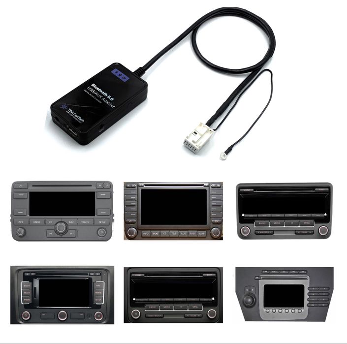 Adaptor Bluetooh 5.0 USB aux in 12 pini Seat Altea 2004-2014