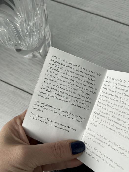 Vaza cristal Orrefors Sweden