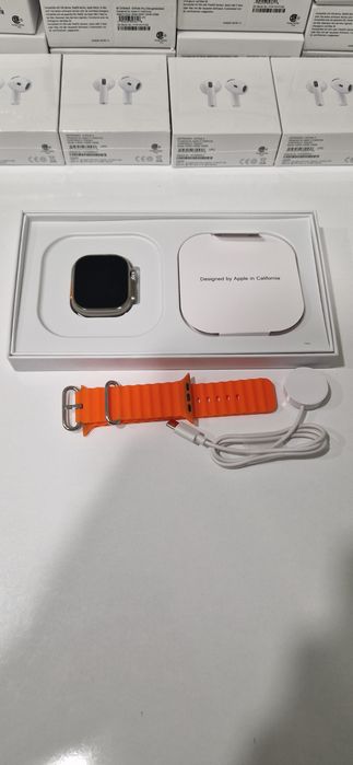 *Apple Watch Ultra Gen 2 * Оранжев и черен цвят на каишката*