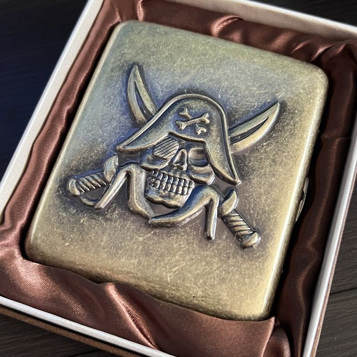 винтидж ретро табакера за цигари 85mm King Sizeх неръждаема стомана