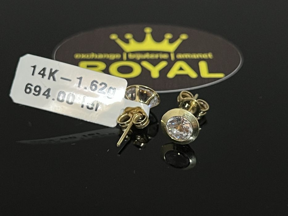 Bijuteria Royal CB : Cercei copil aur 14k 1,62 grame