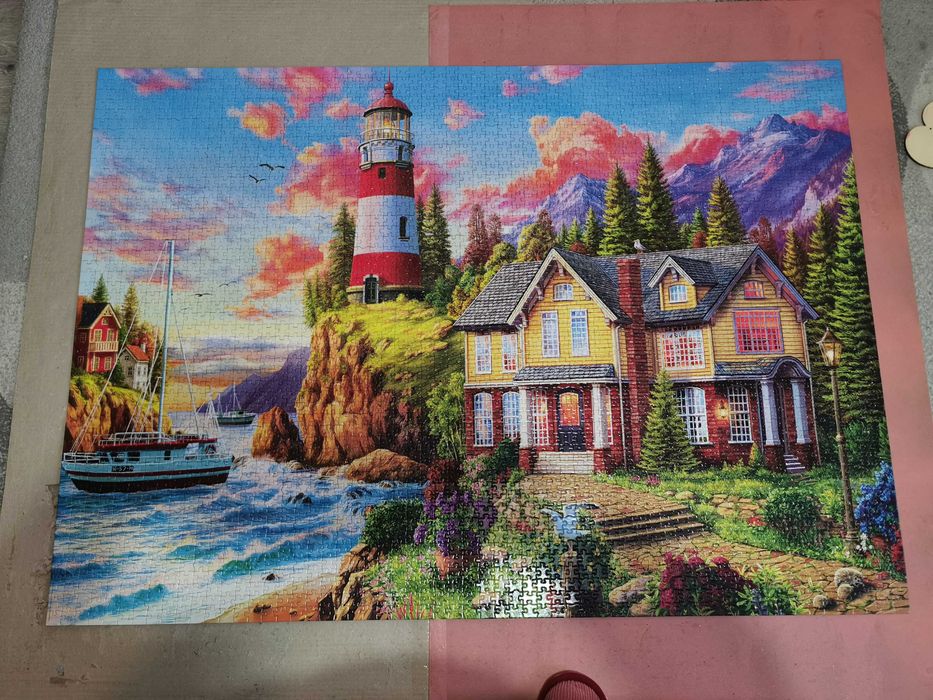 Vând puzzle asamblat tip tablou 3000 piese