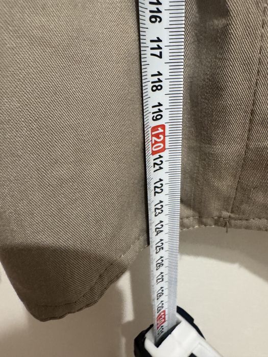 Trenci lung bej taupe din lyocell cordon in talie Zara marimea S