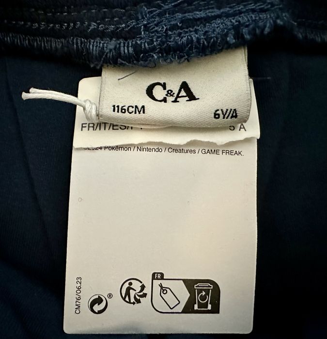 Pantaloni (blugi) termoizolanți Pokemon, C&A, mărimea 116
