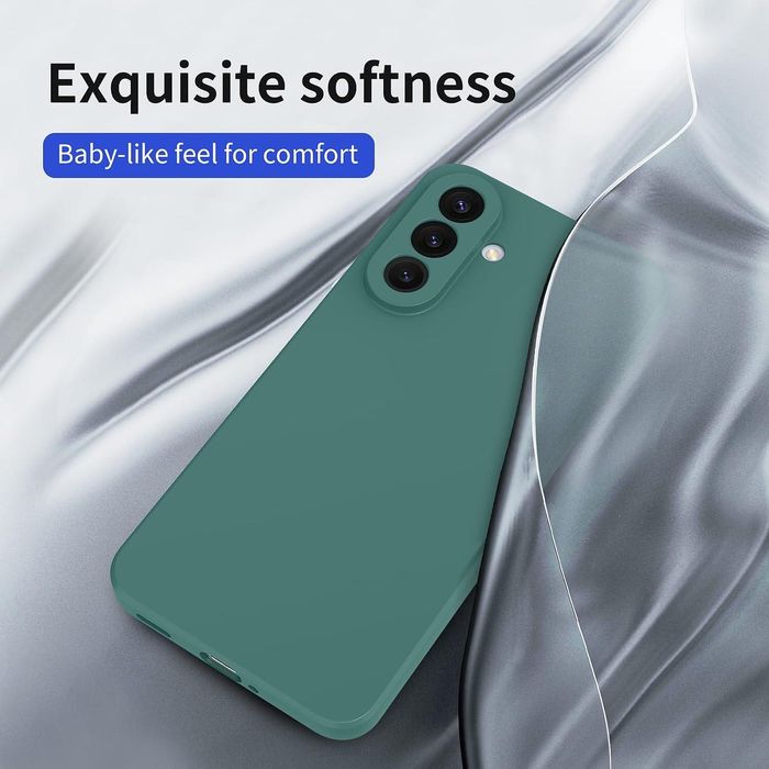 Матов силиконов кейс за samsung galaxy a17 - тъмно зелен