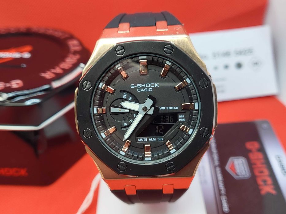 Ceas Sport Casio G shock Royal AP Casioak ga2100 ROZE BLACK ,Nou, Garantie 2 ani