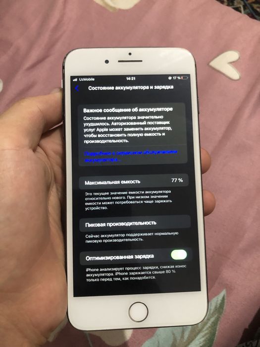 Iphone 8+  xotra 64 xolati yaxshi