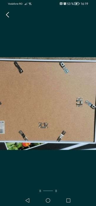 Tablou A3, cu rama și geam de sticla, poze flori sau peisaje, semnat