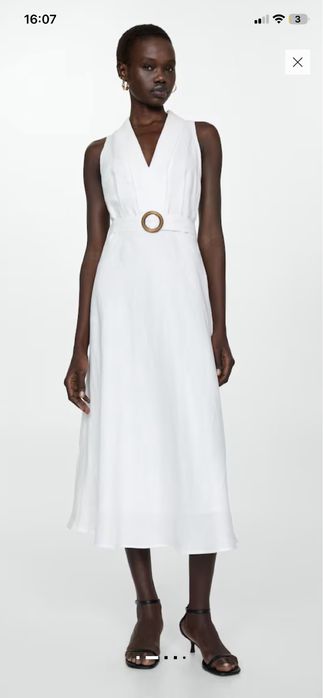 Белое платье от манго размер 44