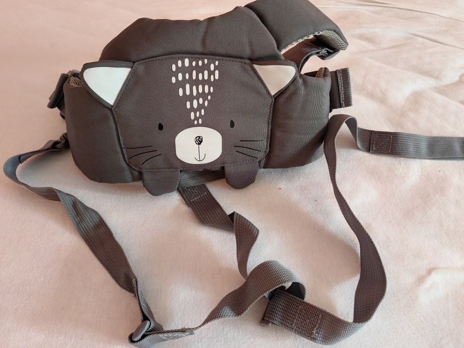 KIKKA BOO Каишка за прохождане CAT DARK GREY