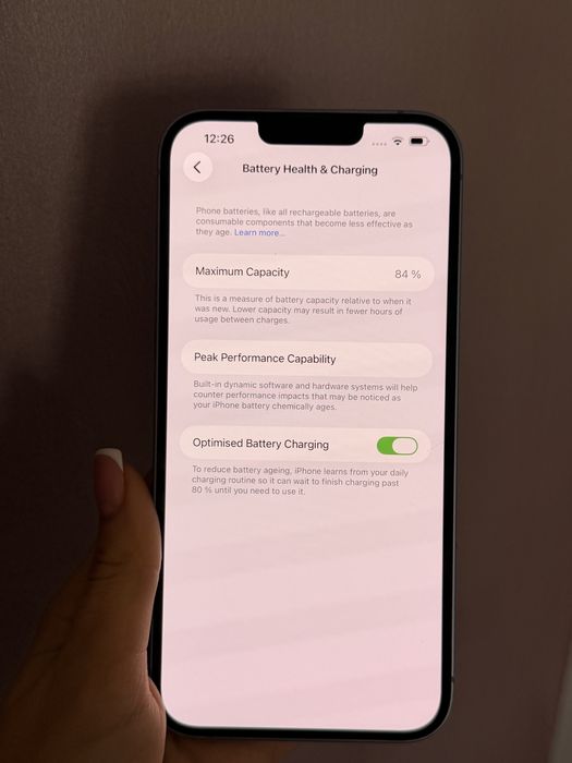 iPhone 14 Plus 128GB Blue, impecabil, baterie 84%