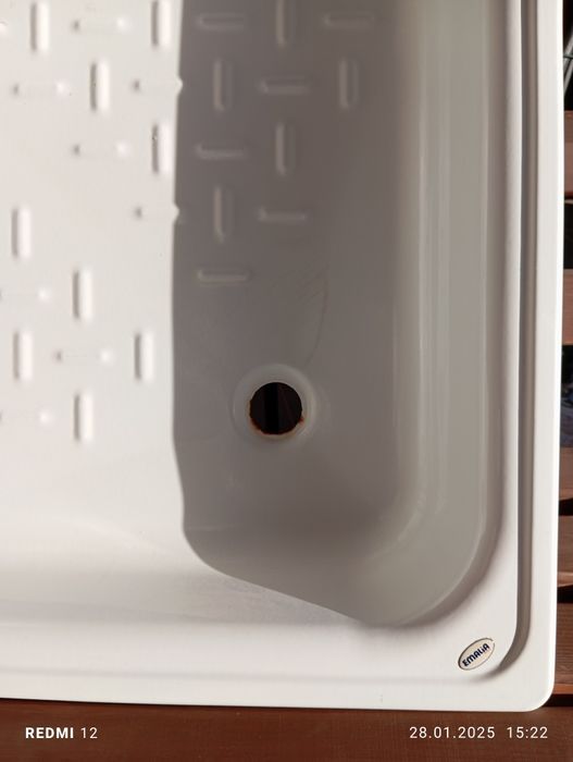 Cădiță duș pătrată, emailata