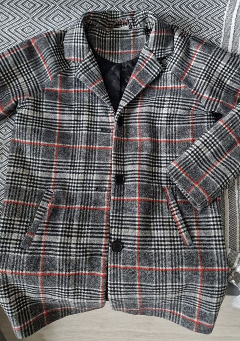 Полупальто клетчатое