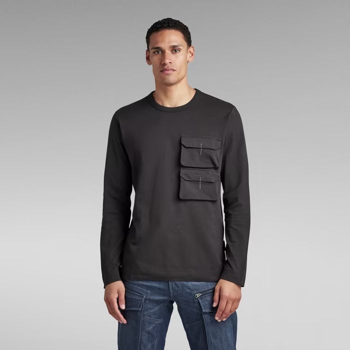 Оригинална карго блуза G-Star Raw Pocket M нова мъжка черна фланела