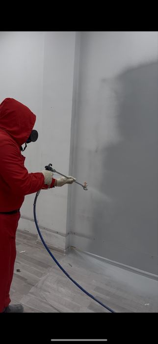 Безвоздушная покраска стен