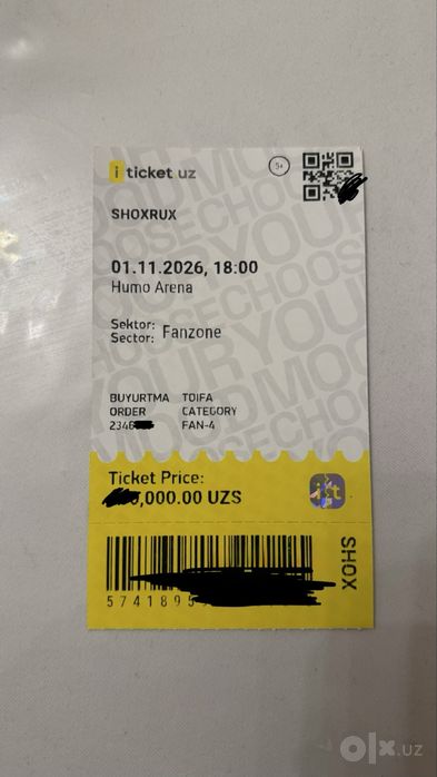 Shoxrux Fan Zona 1ta qoldi