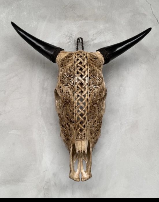 Vand craniu bivol sau vaca sculptate in Indonezia