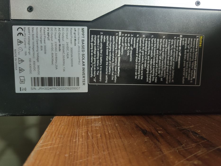 Ivertor 3200w la 24 v