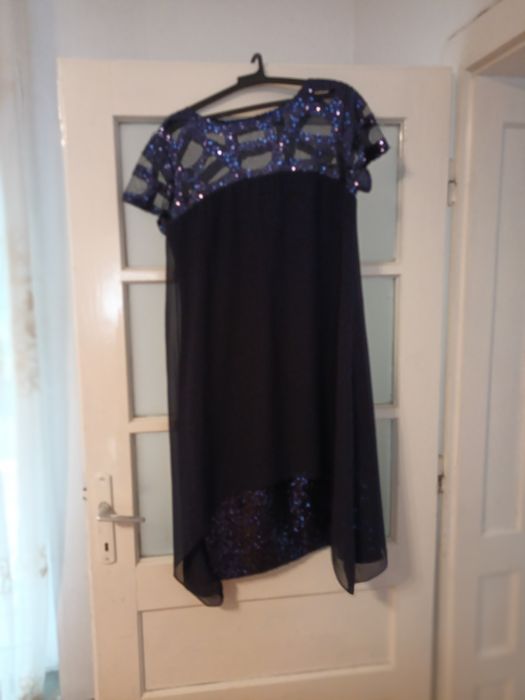Rochie de gala midi bleumarin marimea 44