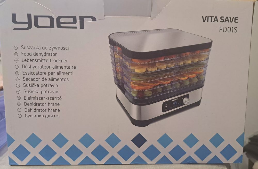 Дехидратор(Сушилня)за храна Yoer 450w,5 цедки,сребристо-черен