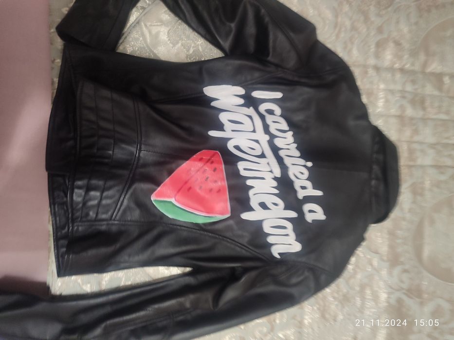 Естествена кожа яке с номер