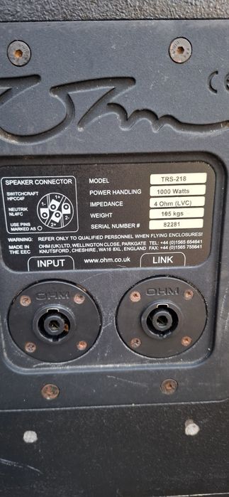 Сабвуфер ohm trs 218