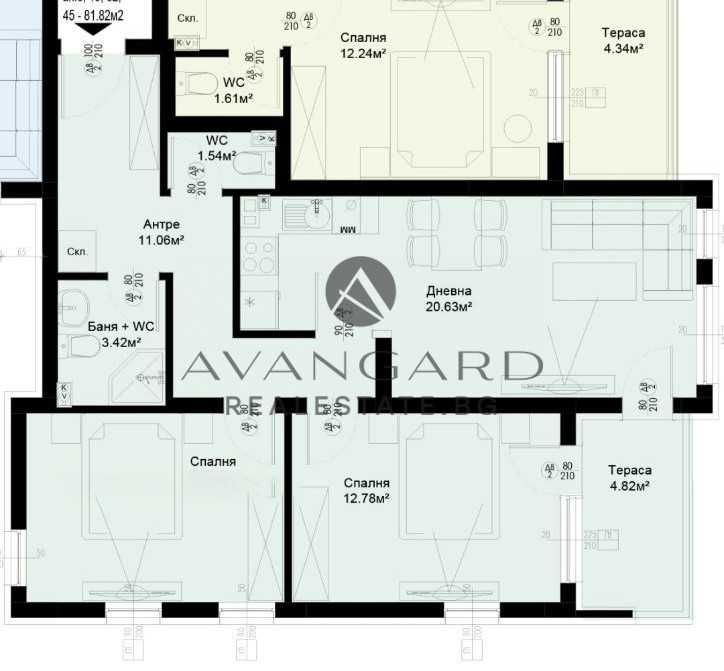 Продава се Тристаен апартамент в Пловдив, Остромила - 93 кв.м за 947 €/кв.м - Снимка #1