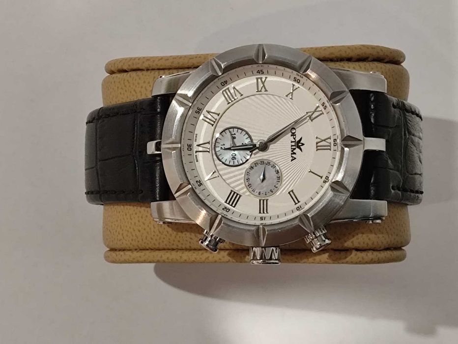 Ceas Bărbătesc Optima Model OSC299-SL-1 Cutie Originală Perfect Funcțional Purtat