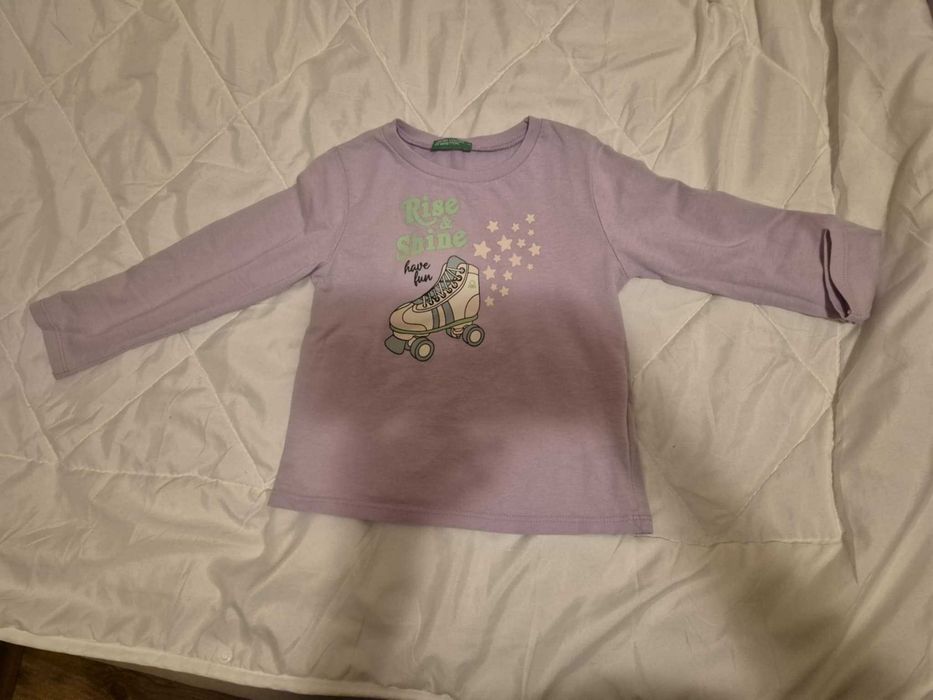 блузка UNITED COLORS OF BENETTON 98 см / зимна шапка KITTI