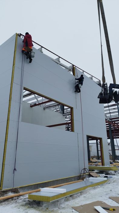 Монтаж сэндвич панелей